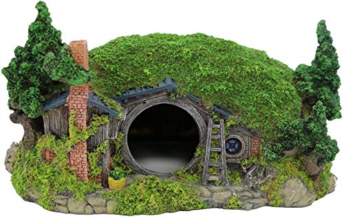 Ulifery Aquarium Decoration Hobbit House Small Cave for Betta Hiding Reptile Hole House