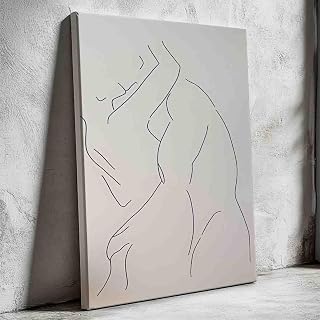 BCedars Modern Canvas Art,Canvas Wall Art Decoration,Romantic Couple Outline Drawing,Gift for Her,Bedroom Prints,Love Art for Home Decor,Gift for Special Occasions,8in x12 in-Ready to hang
