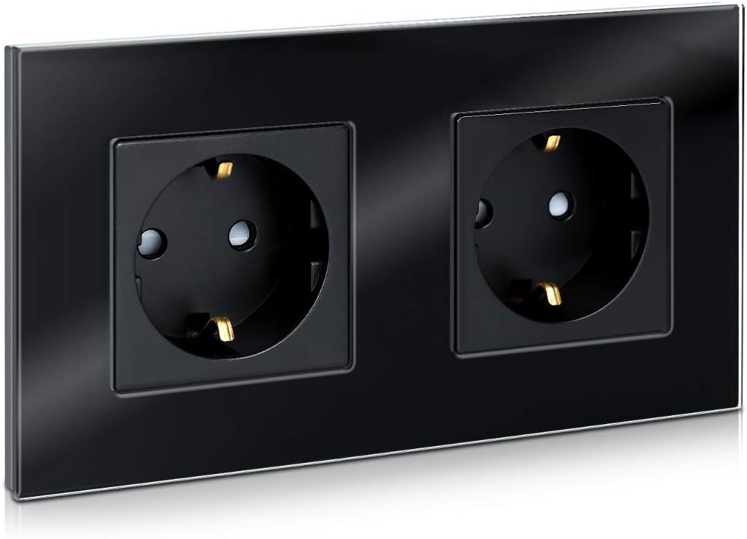 Prise de courant Schuko triple 16A 250V~ avec dispositif de sécurité et