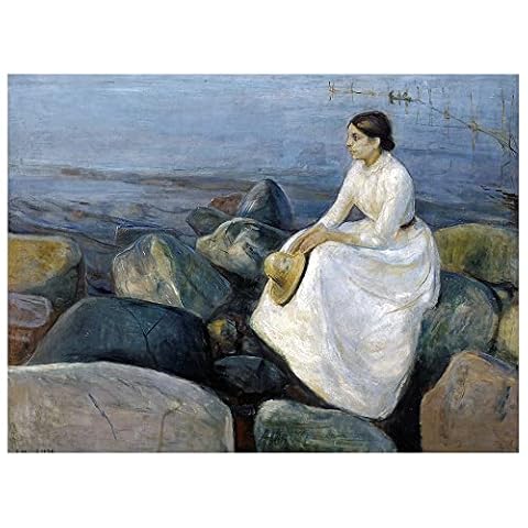 LegendArte Drukowanie na płótnie - Inger na plaży - Obraz na płótnie - 60x80cm