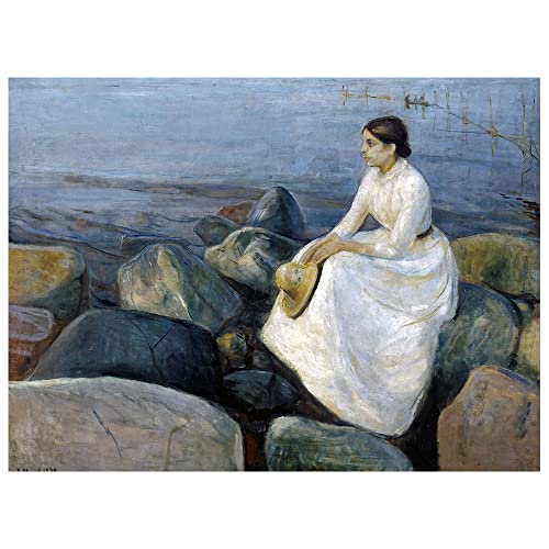 LegendArte Drukowanie na płótnie - Inger na plaży - Obraz na płótnie - 60x80cm