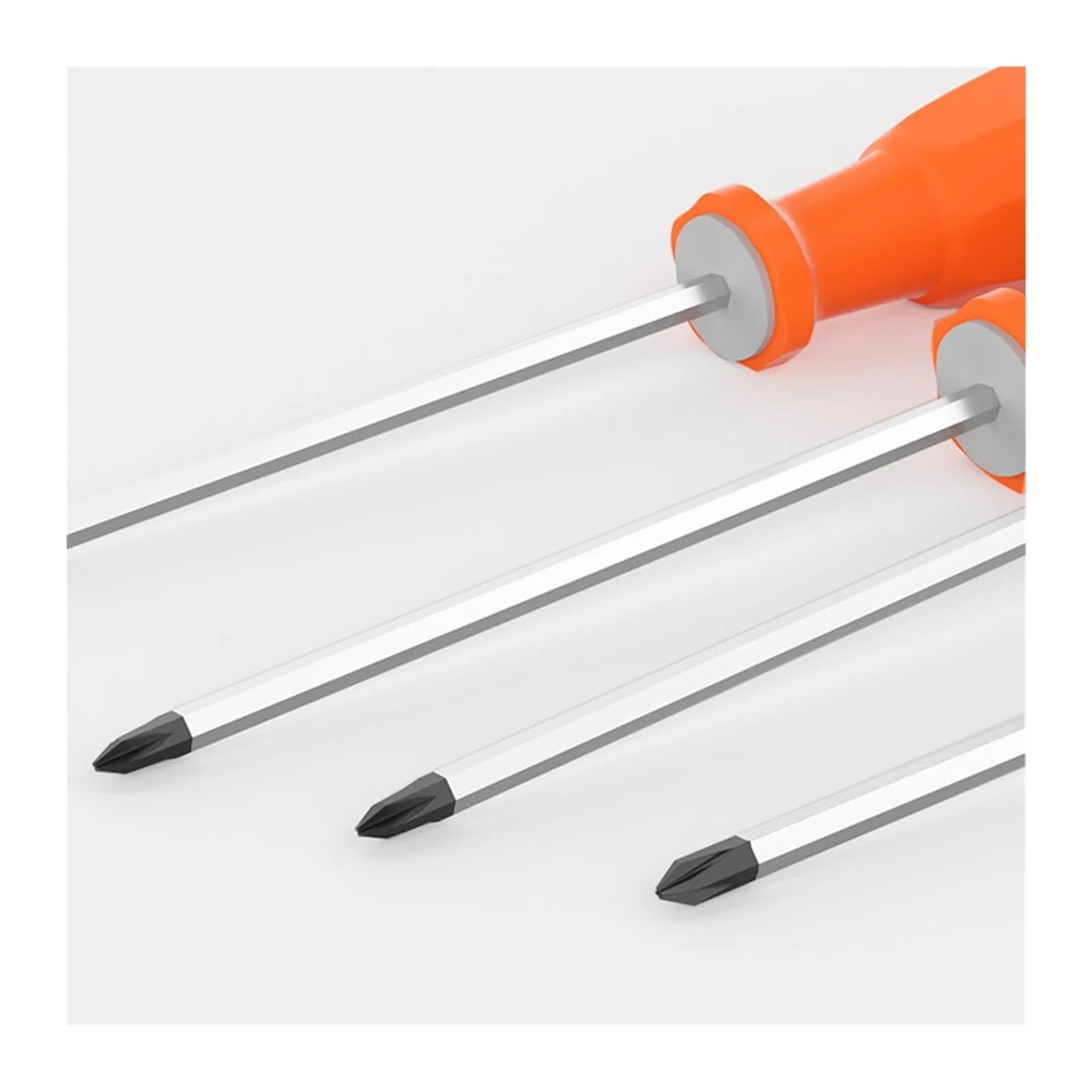 Kit De Destornillador Plano Y Cruzado Con Aislamiento Magnético | Herramienta manual de seguridad for fijación y mantenimiento mecánico.(12pcs orange)