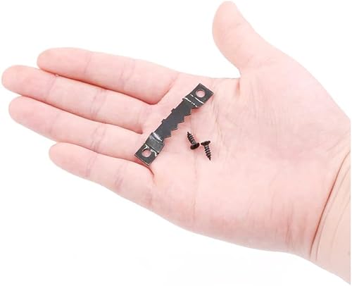 Miniatura 2 de dophee 50 ganchos invisibles de dientes de sierra, ganchos invisibles resistentes para colgar marcos de fotos con tornillos para colgar cuadros,