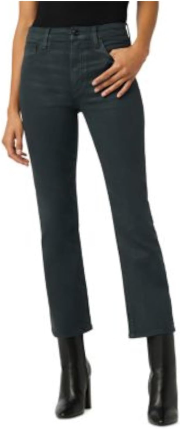 Joe's Womens The Callie Coated High Rise Cropped Jeans Green 23