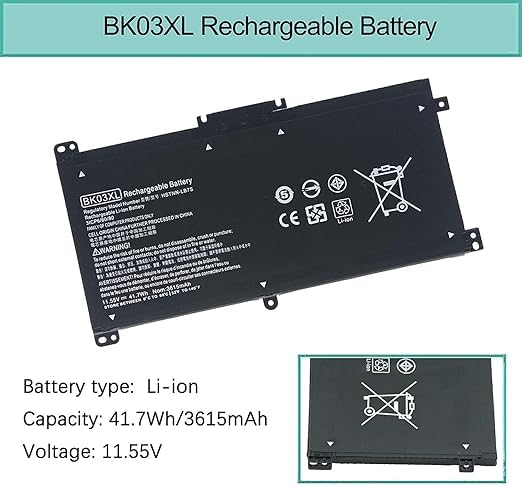 Image of BK03XL Laptop Battery Compatible for hp 916811-855 Pavilion X360 Convertible 14-ba0xx 14-ba2xx 14m-ba0xx 14m-ba1xx 14m-ba011dx 14m-ba013dx 14m-ba114dx 14-ba253cl 14-bal125cl