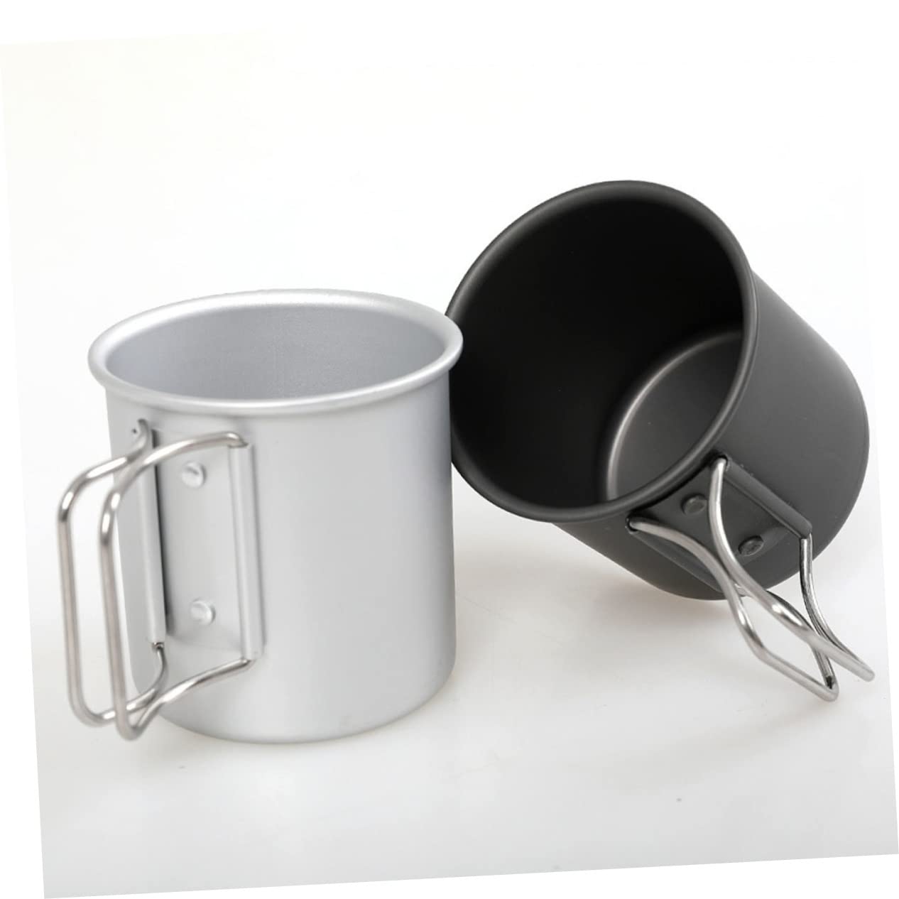 Toddmomy 2piezas Taza De Camping Plegable De Aluminio Vaso Multifuncional Para Bebidas Café y Agua Accesorio Ligero Para Actividades Al Aire Diseño Práctico y Fácil De Limpiar