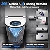 Loniko Electric Smart Toilet with Bidet Built In, Tankless Modern Elongated One Piece Design, Foot Sensor & Dual Auto Flush, Heated Seat, Warm Water, Air Dryer, 1000g MaP Flush, 1.28 GPF