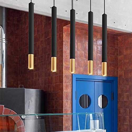 Luz de aluminio de suspensión cilíndrica negra para iluminación de barras 3