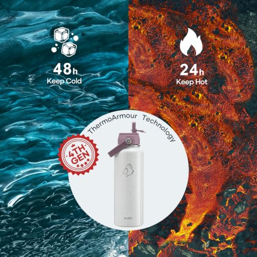 Image of BUZIO Triple Wall Vacuum Water Bottle with Dust-Proof Straw & Spout Lids