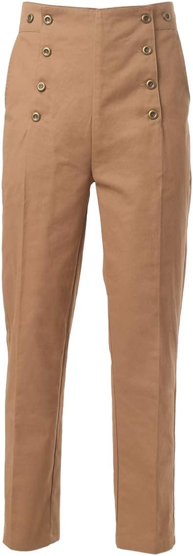 BPURB Mens Victorian Pants Cosplay Costume Steampunk Gothic Pants Trousers - Image 4