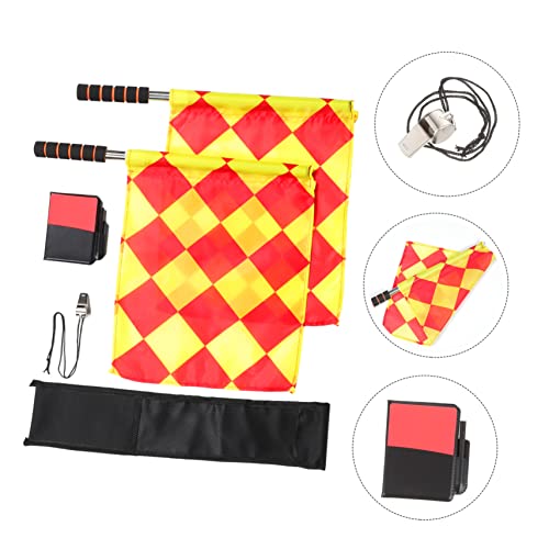 Set de Banderas para Árbitro de Fútbol con Silbatos y Tarjetas miniatura 7