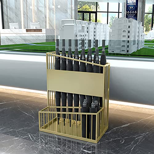 Paraguero blanco y dorado de estilo europeo ideal para organizar la entrada de casa 6
