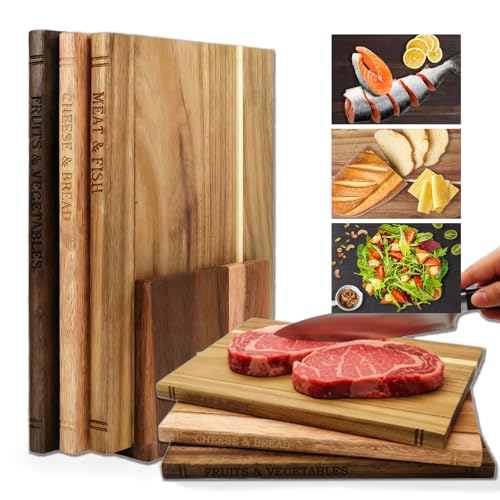 Set de Tablas de Cortar Decorativas de Madera Acacia miniatura 1