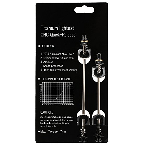 Espeto QR, Romacci Espetos de bicicleta ultraleves de 2 peças de liberação rápida Eixo de titânio es
