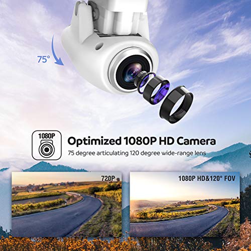 Potensic T25 GPS Drone, FPV RC Drone with Camera 1080P HD WiFi Live Video, Dual GPS Return Home, Quadcopter with Adjustable Wide-Angle Camera- Follow Me, Altitude Hold, Long Control Range, White