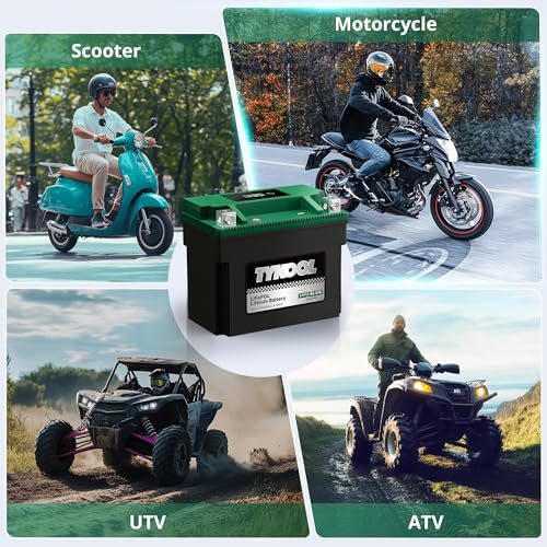 Image of TYKOOL YTX12-BS STD LiFePO4 Lithium Motorcycle Battery,280CCA,2X Cranking Amps,Digital Readout,Compitable for BMW F850GS,Kawasaki Vulcan 900, BRP (Can-AM) DS250 ATV