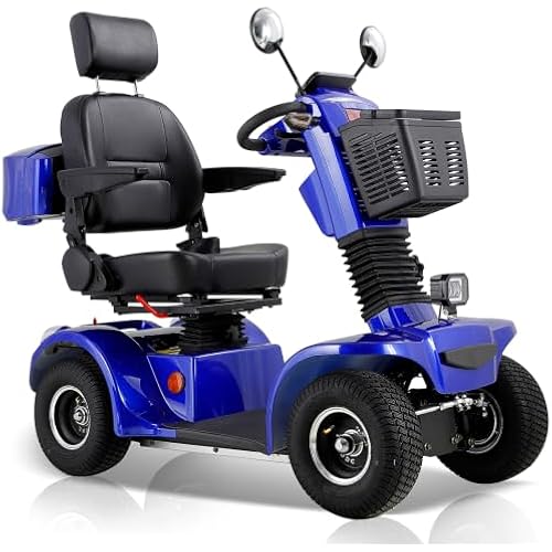 1000W All Terrain Mobility Scooter for Seniors,Heavy-Duty 4 Wheel Mobility Scooters Mobility Scooter,Handicap Scooters for Adults with 3-Speed Travel Long