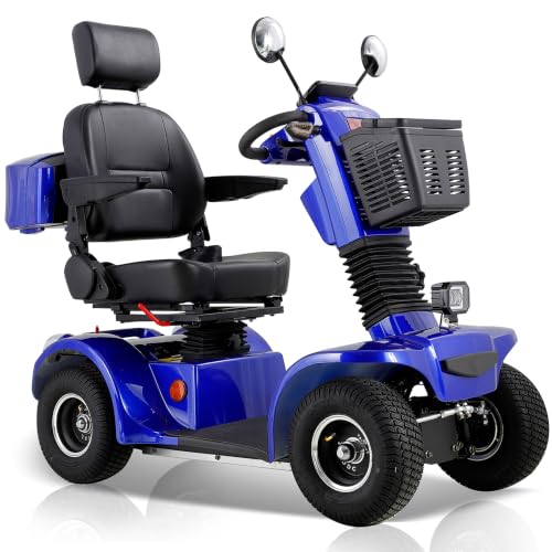 Dvsripa 1000W All Terrain Mobility Scooter for Seniors,Heavy-Duty 4 Wheel Mobility Scooters Mobility Scooter,Handicap Scooters for Adults with 3-Speed Travel Long