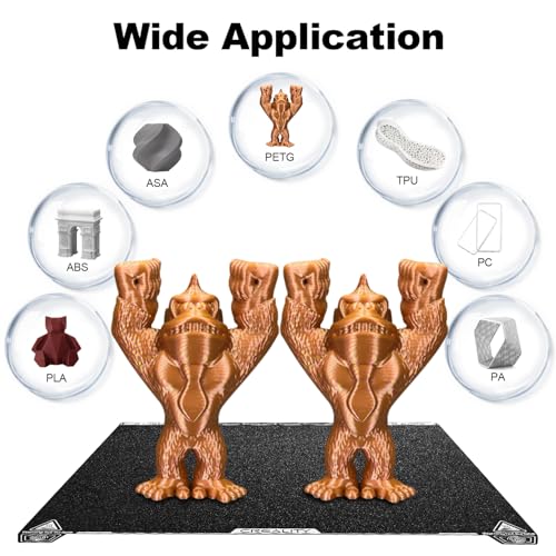 Creality K1 Max PEI Build Plate, 315x310mm Textured Flexible Spring Steel Bed Platform with PEI Coating Surface for Creality K1 / K1 Max/Ender 3 V3 Plus / 3 Max Neo 3D Printers (No Magnetic Base)
