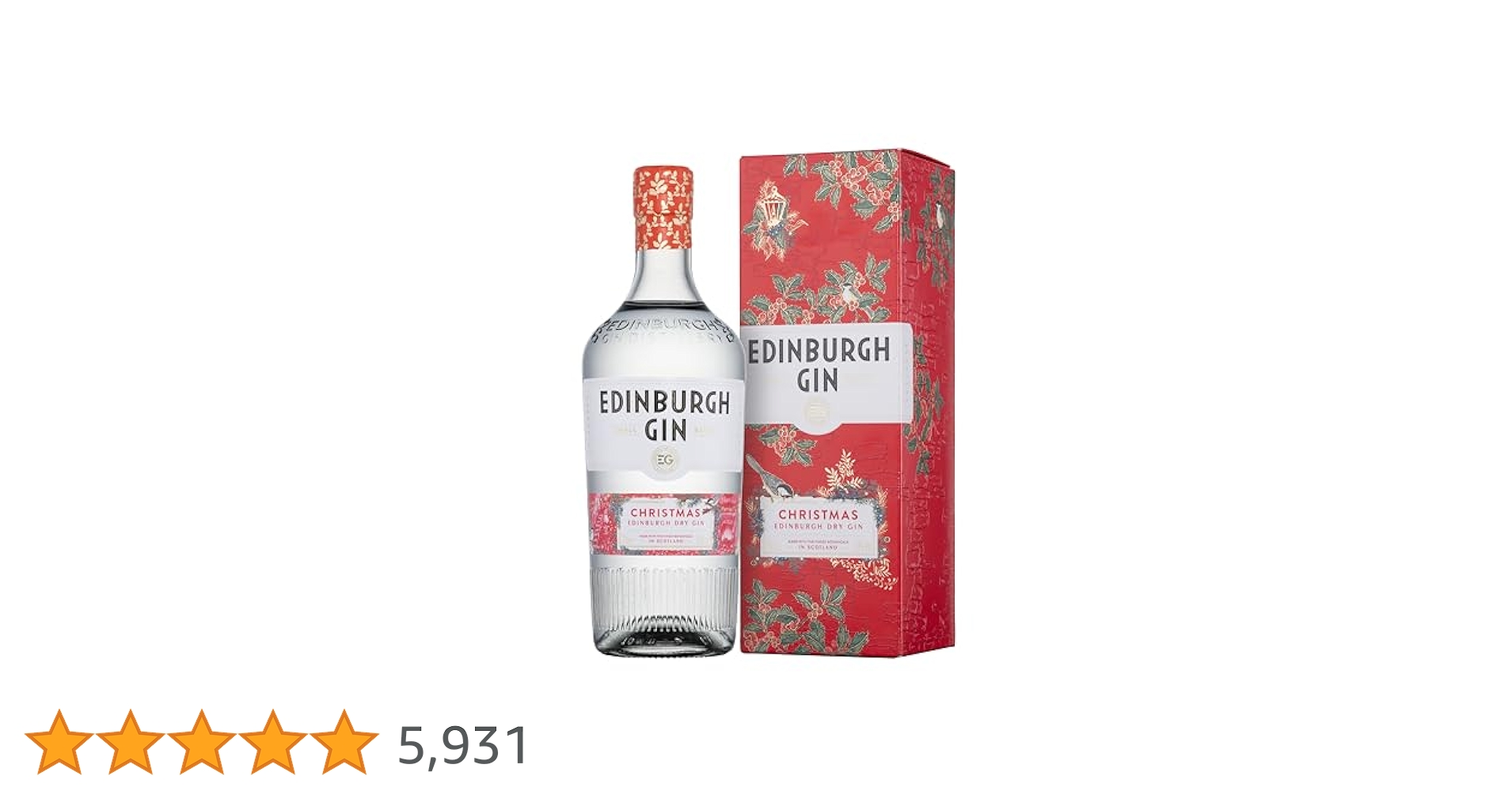 Edinburgh Gin Christmas Gin 70 cl (Packing may vary)
