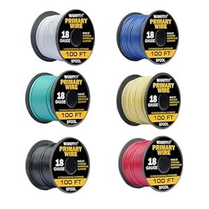 Wamarin 18Gauge Primary Wire Combo 6-Pack