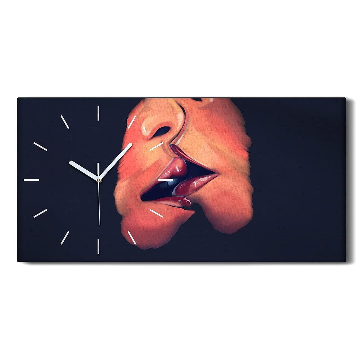 Horloge sur Toile Art Moderne Tableau Décoration Salon Qualité 60x30cm