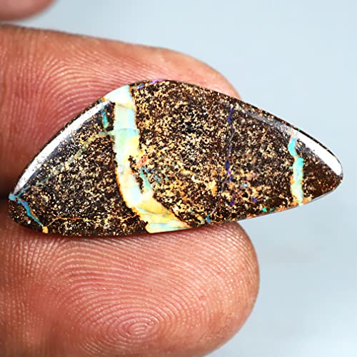Opale boulder naturelle multicolore de style bohème chic pour pendentif d'exception - 2