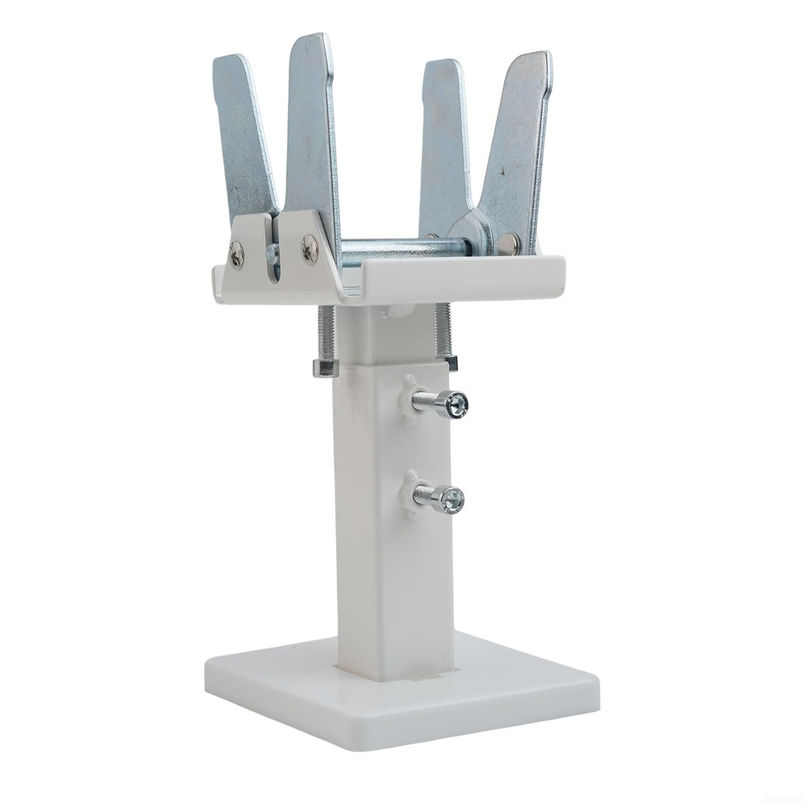 ZYNCUE Support de radiateur au sol en acier pour radiateur à panneau - Hauteur réglable (14 - 21 cm) - Extension robuste - Blanc/argenté