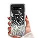 Galaxy S10 case SunStory Luxury Fashion Design with Moving Shiny Quicksand Glitter and Double Protection with PC layer and TPU Bumper Case for Samsung Galaxy S10 Phone (Sliver)
