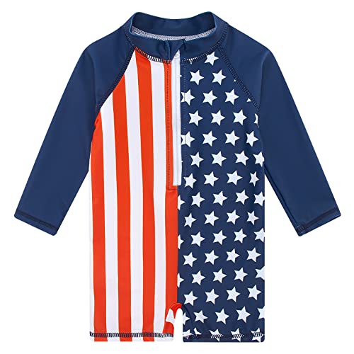 Image of Funnycokid Baby Boys Girls Swimsuit Rash Guard One Piece Toddler Bathing Suit Swimwear Sunsuit UPF 50+ 6-36 Months