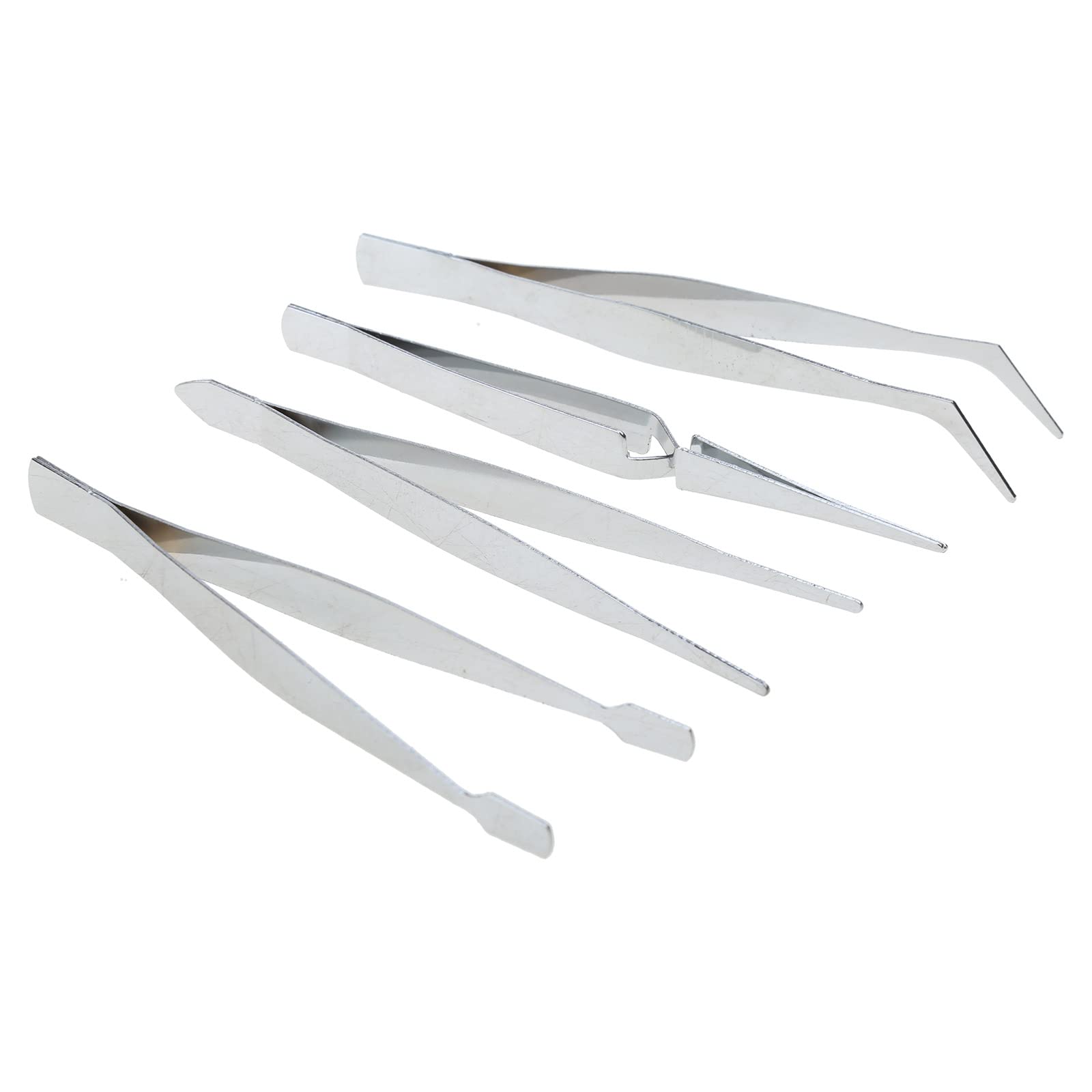 4 Pcs/set Stainless Steel Tweezers Set For Beauty Art Handmade