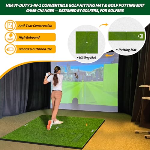 WICTTISPOSI 5x5ft Dual-Mode Golf Mat