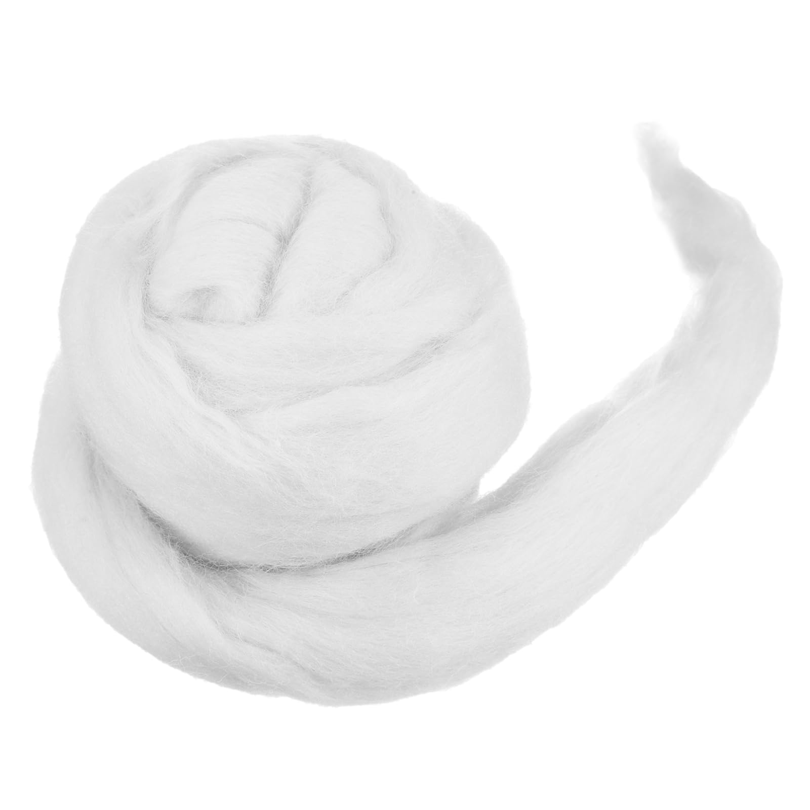 sourcing map Wool Roving Yarn Soft Felting Wool 50g/1.76oz Pure Chunky Roving Yarn for Needle Felting Knitting Blanket Spinning Weaving Art DIY Craft White