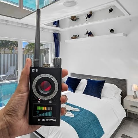 Spy Spot Bug Detector RF Lens Finder Camera Detector GSM Listening Device GPS Tracker Finder Wireless Signal Cover