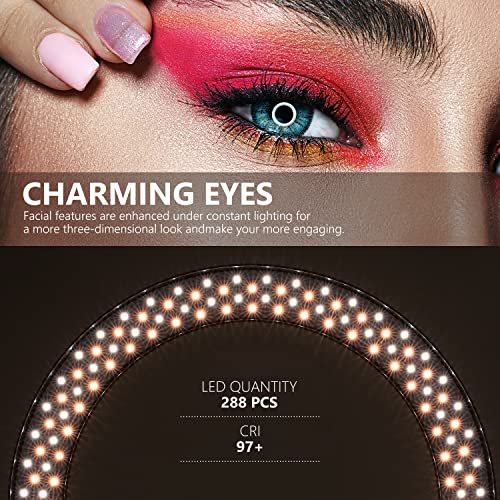 Image of Neewer 18-inch RGB Ring Light with APP Control, Dimmable Bi-Color 3200K-5600K CRI 97+ LED Ring Light with Stand, 0-360 Full Color, 9 Scenes Effect for Selfie /Makeup /Party /Vlog /YouTube /Photography