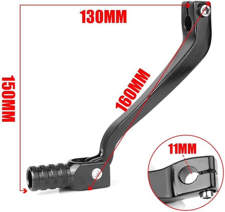 オートバイのギアシフトレバー 11 ミリメートルオートバイギアシフトペダルレバーダートピットブレーキハンドルバイクユニバーサル修正ア
