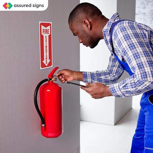ASSURED SIGNS Fire Extinguisher Sticker Signs, 12 Pack, 4" X 12" - Image 6