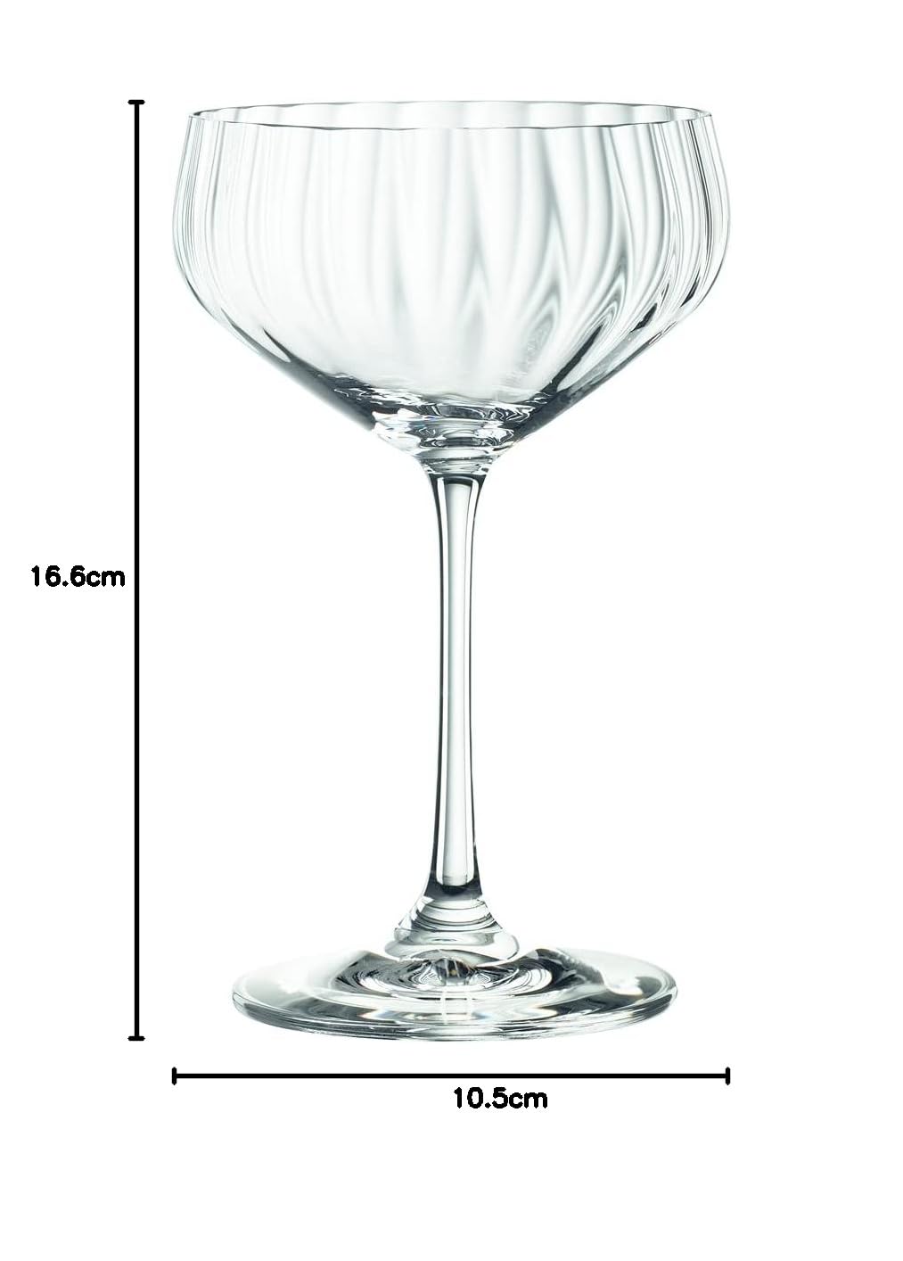 Spiegelau & Nachtmann, 4-częściowy zestaw kieliszków koktajlowych, kieliszek do szampana/Coupette, szkło kryształowe, 310 ml, LifeStyle, 4450178