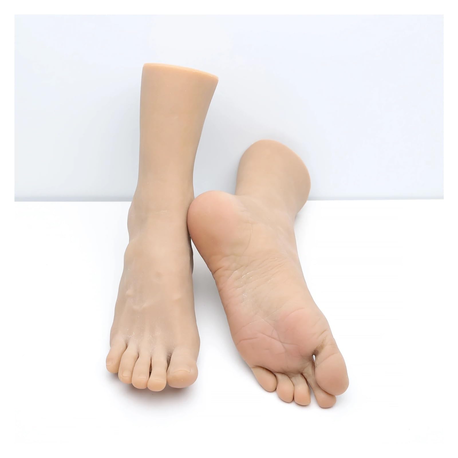 Męski manekin Model stopy fałszywe paznokcie praktyka silikonowe stopy, manekin ludzki but medyczny strzelanie rekwizyty wystawowe 4601(Toes bone,One pair of feet)