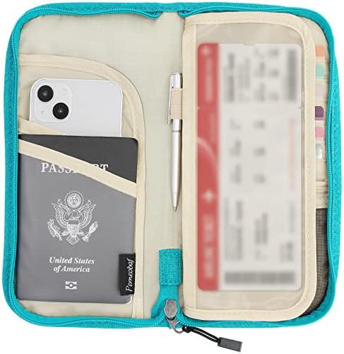 Ababuli Travel Document Organizer, Passport and Vaccine Card Holder Combo, Passport Holder with Vaccine Card Slot RFID Blocking Travel Document Holder, Document Cover Case with Vaccine Card Holder
