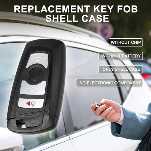 Coque de clé de rechange BMW 328i 2013-2016 boîtier télécommande 4 boutons 435i - 2