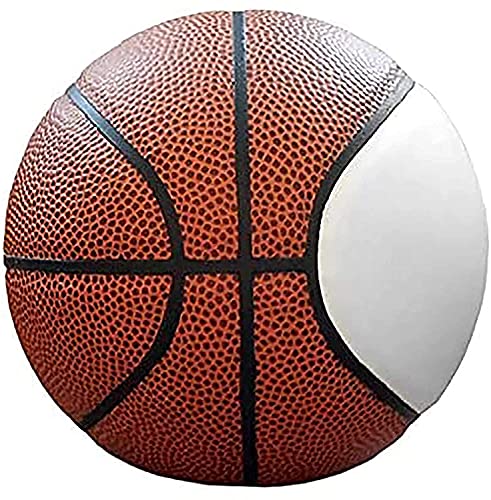 Autograph Blank Mini 6 Inch Basketball Without Base | Official Size 1 | Junior Basketball Trophy for Signing with One Large White and 6 Brown Panels - Thumbnail 4