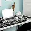 Arthome Black Silver Marble Contact Paper,60cmx508cm Self Adhesive Wallpaper,Peel and Stick Paper Removable Decorative Film for Desk,Kitchen,Countertop,Cabinet,Shelf Liner,Waterproof Vinyl Sticker #1