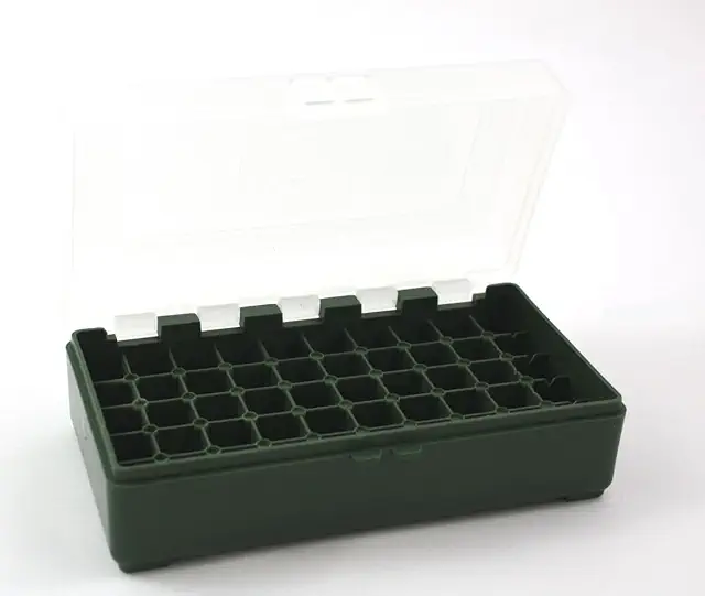 Fritzmann Kunststoff-Munitionsbox für 50 Patronen 9mm para, Luger, 9x21