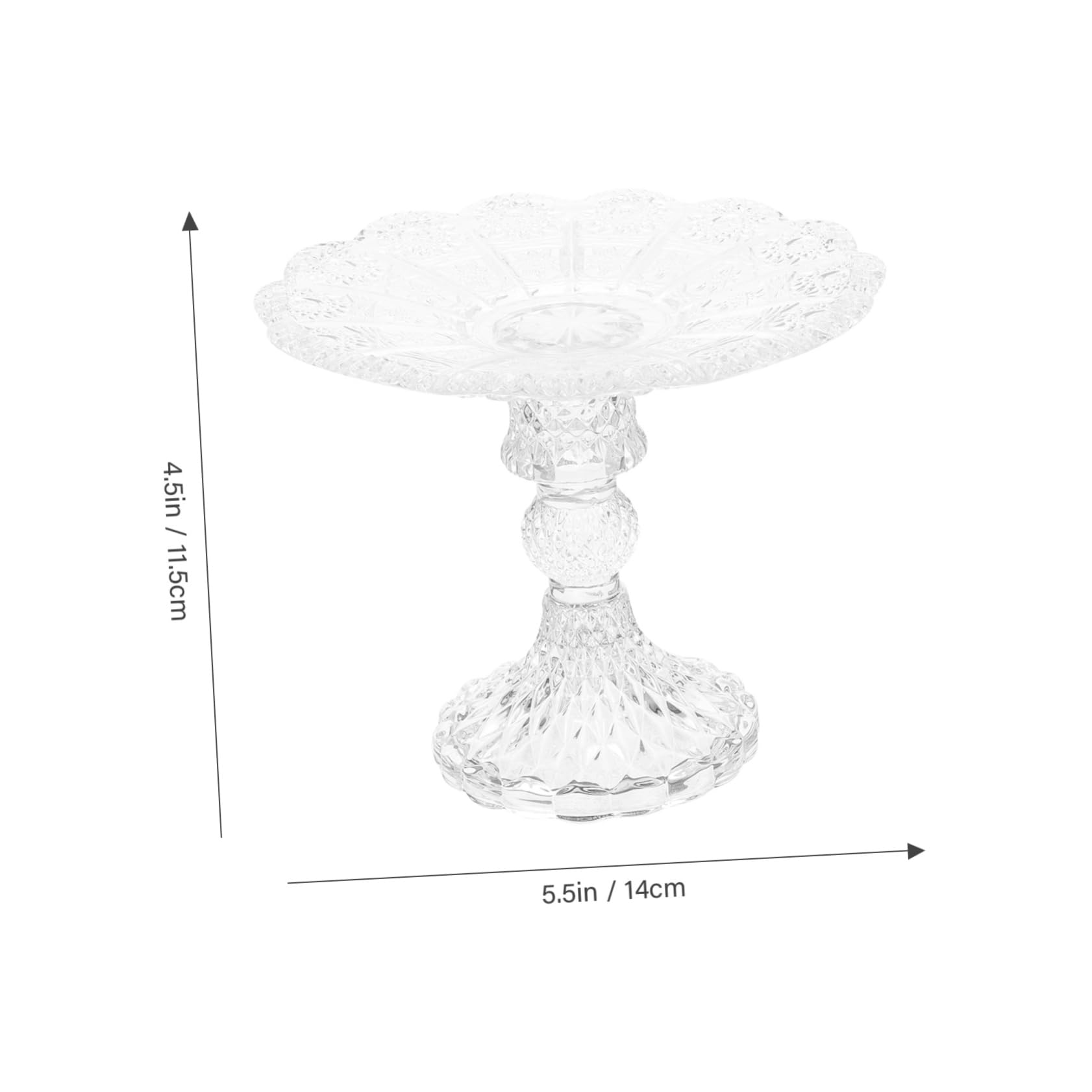 BRIGHTFUFU Tiered Serving Tray Fruit Platter Decor for Tiered Tray Glass Fruit Bowl Footed Cake Stand