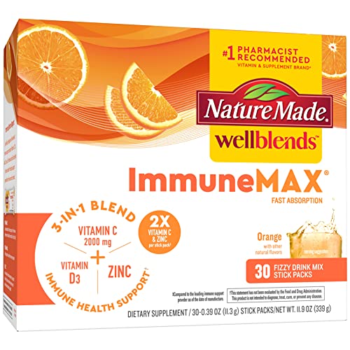 Nature-Made-Wellblends-ImmuneMAX-Fizzy-Drink-Mix-Vitamin-C-2000mg-with-Zinc-20-mg-Vitamin-D3-1000-IU-25-mcg-plus-Seven-B-Vitamins-and-Electrolyte-Hydration-Blend-30-Stick-Packs