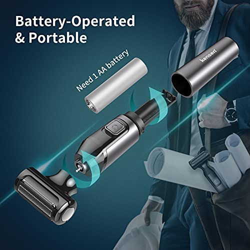 Bodygroom,2 in 1 Körperhaartrimmer IPX7 Wasserdicht Elektrischer Intimrasierer Mann Mit 2 Klingenköpfen Elektrischer Balls Trimmer Nass/Trocken Körperrasierer für Leistengegend Achsel Beine (Mode-1) - Image 6