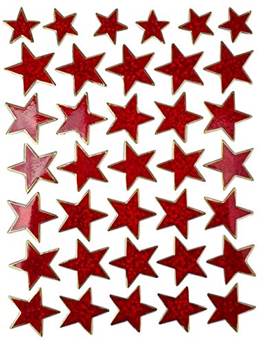 Stickers Etoiles rouges Autocollants Adhesifs decoration 2 feuilles