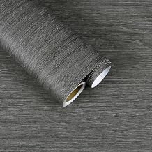 15.7"x118" Dark Grey Wood Wallpaper Peel and Stick Wood Contact Paper for Countertops Waterproof Self Adhesive Removable Stick on Wallpaper Thick Vinyl Wrap for Cabinets Walls Furniture