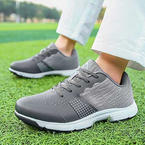 Image of Waterproof Professional Golf Shoes Men Spikes Golf Sneakers Male Outdoor Anti Slip Walking Footwears